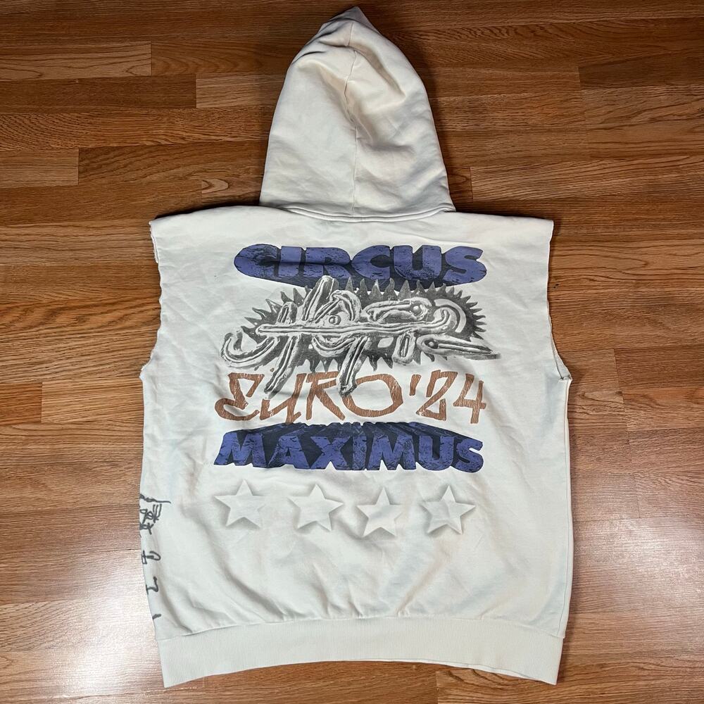 Travis Scott Utopia Circus Maximus Euro ‘24 Tour Sleeveless Pullover Hoodie‎